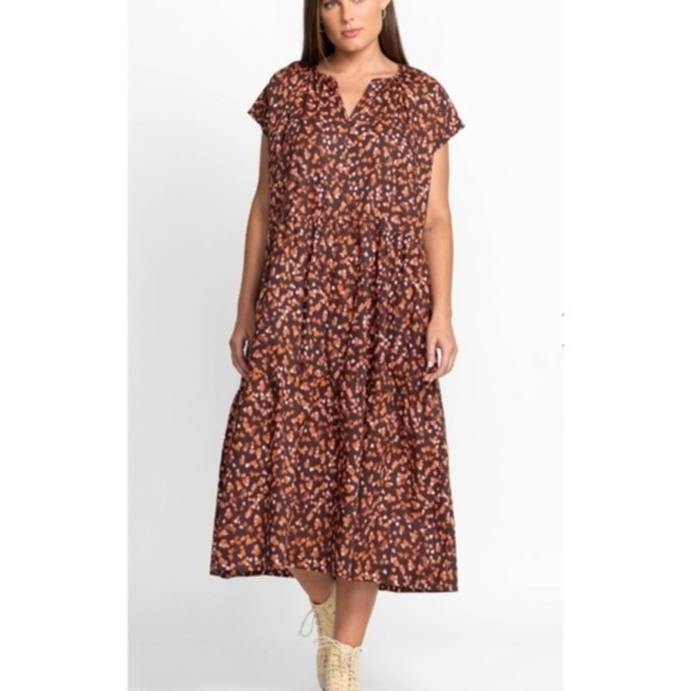 NEW Johnny Was Calme Boho Midi Print Cotton Dress S